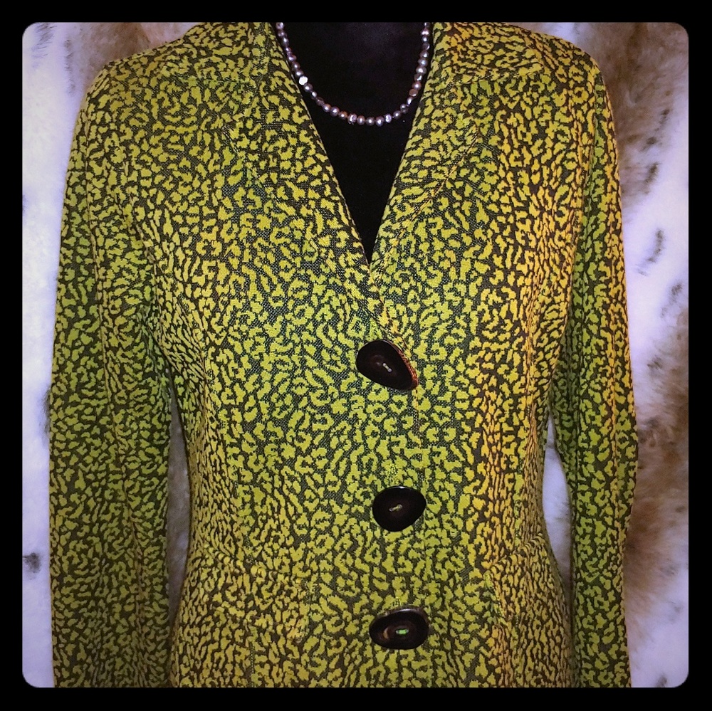 Green and black blazer/sweater